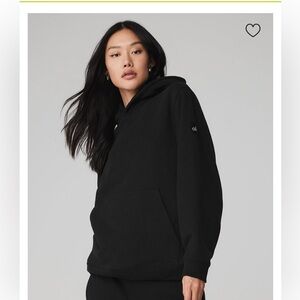 ALO renown heavy weight hoodie - black, size medium